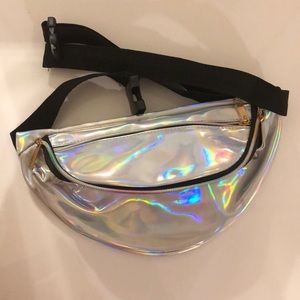 PrettyLittleThing Silver Metallic Fanny Pack